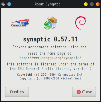 「PCLinuxOS 202010 KDE」-「Synaptic」「バージョン情報」