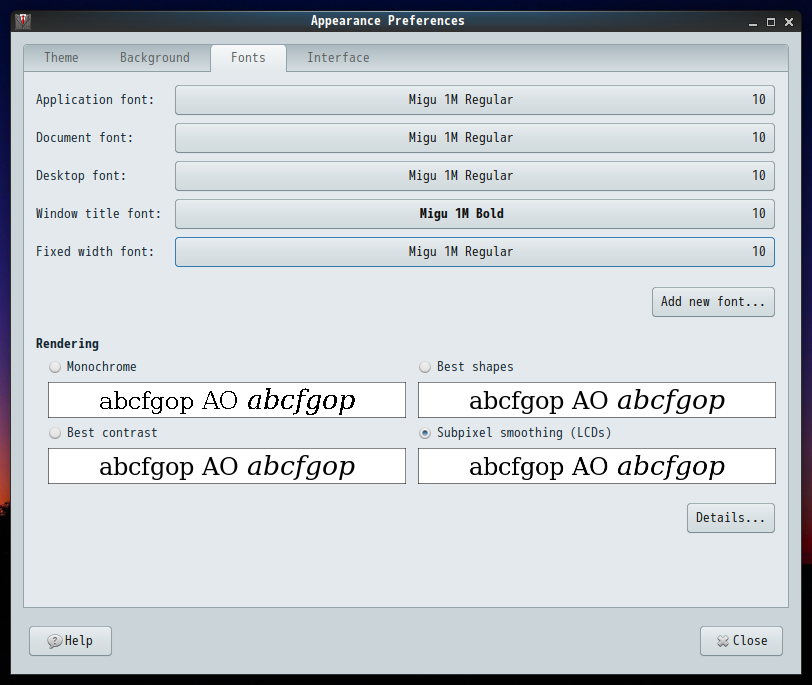 「PCLinuxOS 2021.02 MATE」-「Appearance Preferences」