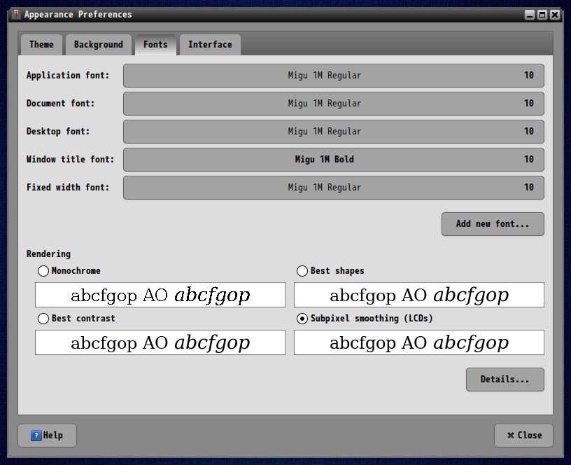 「PCLinuxOS 2023.05 MATE」-「Appearance Preferences」