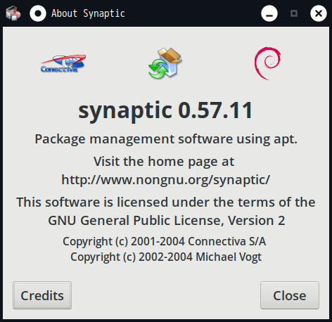 「PCLinuxOS 2023.05 KDE」-「Synaptic」「バージョン情報」