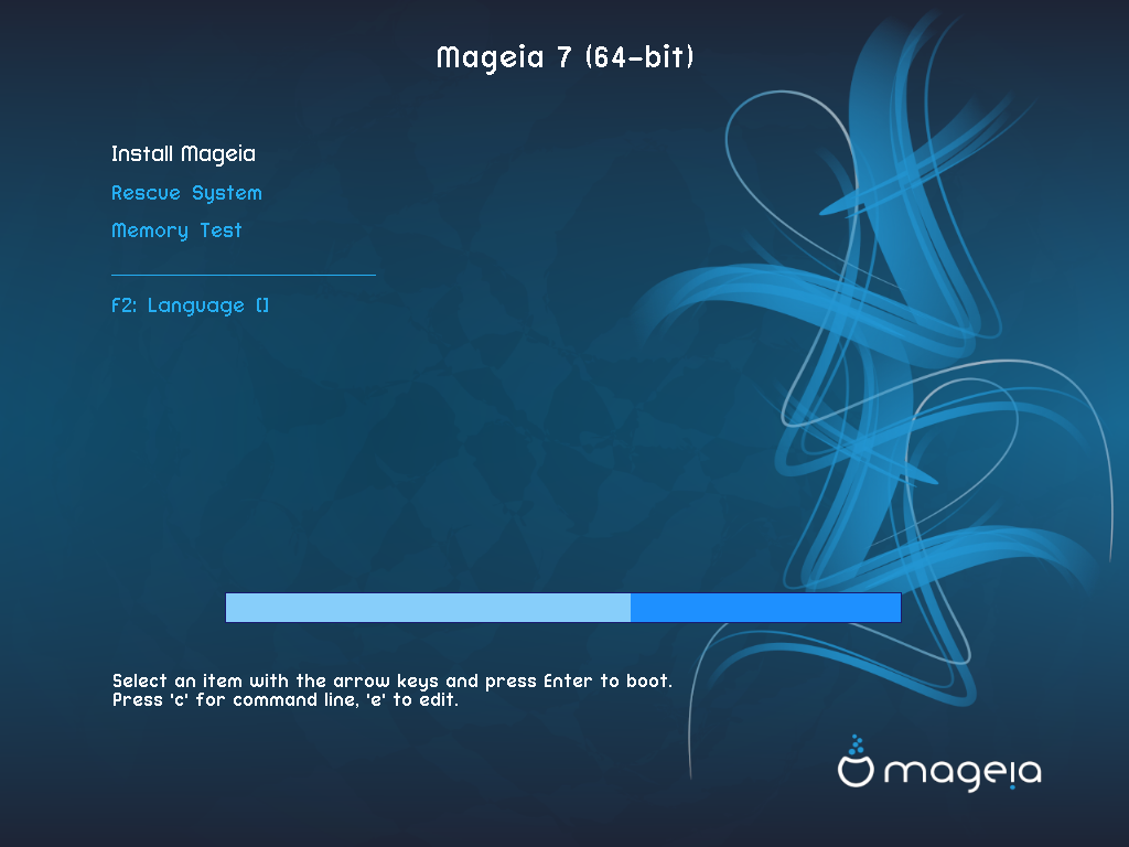 「Mageia 07 インストール 一般」-「起動」