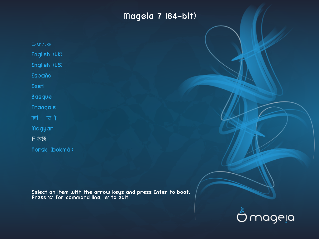 「Mageia 07 インストール 一般」-「言語」