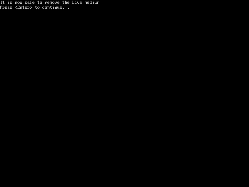 「Mageia 08 インストール GNOME・KDE・XFCE」-「It is now safe to remove the Live medium」