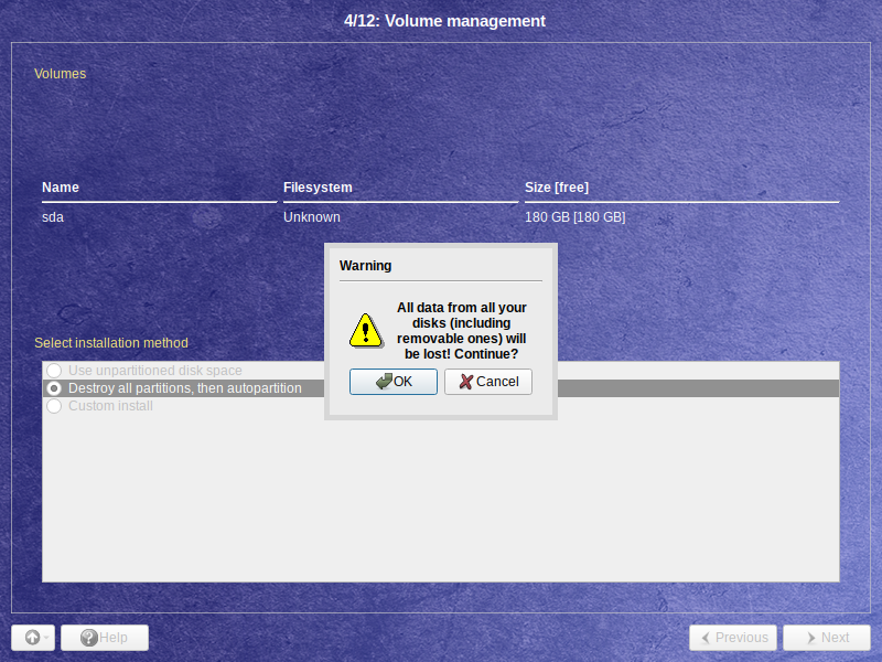 「ALT Linux  9.1」-「Warning」