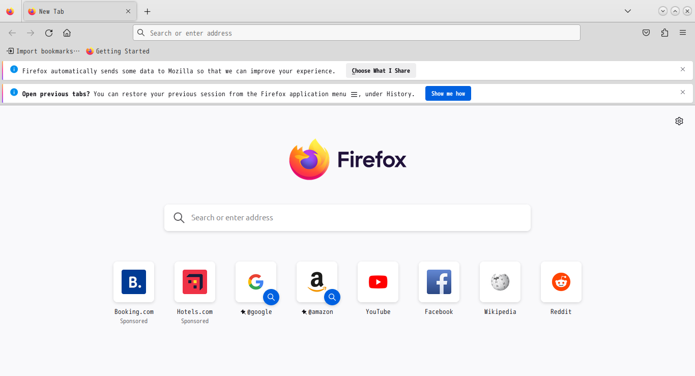 「ALT Linux  10.2 MATE」-「Firefox」「起動直後」