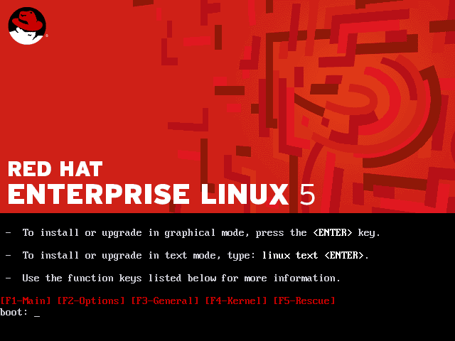 「Red Hat Linux 5.5」-「boot」