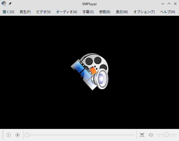 「ROSA 12.1 KDE」-「SMPlayer」「起動直後」