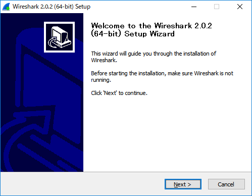 「Wireshark」-「Welcome to the Wireshark Setup Wizard」