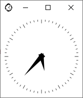 「Xming」-「xclock」