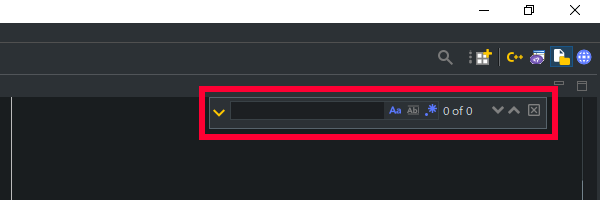 「Eclipse」-「Darkest Dark Theme」「Ctrl+F の表示」