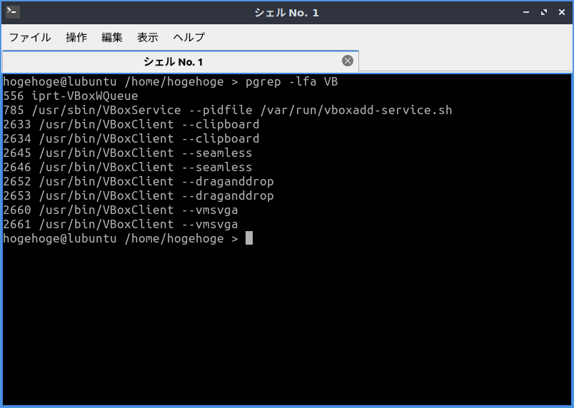 「VirtualBox Guest Additions」「Lubuntu 21.10」-「動作確認」