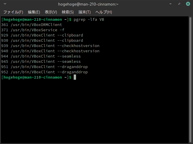 「VirtualBox Guest Additions」-「Manjaro 21.0 Cinnamon」「動作確認」