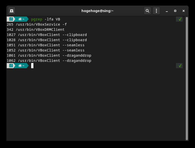「VirtualBox Guest Additions」-「Manjaro 21.2 GNOME」「動作確認」