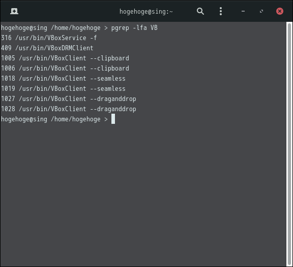 「VirtualBox Guest Additions」-「Manjaro 21.2 BUDGIE」「動作確認」