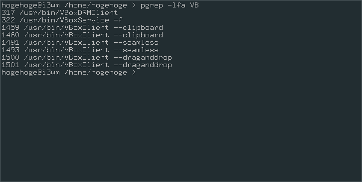 「VirtualBox Guest Additions」-「Manjaro 21.3 i3wm」「動作確認」