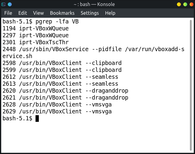 「VirtualBox Guest Additions」「PCLinuxOS 2021.02 KDE」-「動作確認」