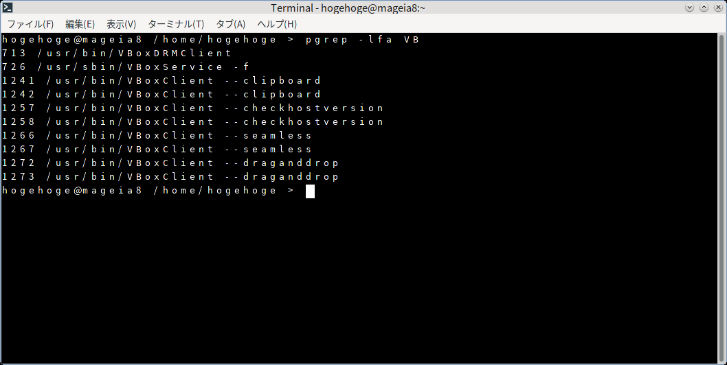 「VirtualBox Guest Additions」「Mageia 08 IceWM」-「動作確認」