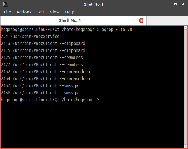 「VirtualBox Guest Additions」「SpiralLinux 11.220925」-「LXQt」