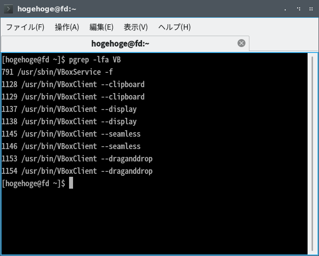 「VirtualBox Guest Additions」「Fedora 30 LXQt」-「動作確認」