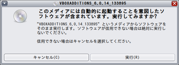 「VirtualBox Guest Additions」「OpenIndiana 2019.10」-「実行してみますか」