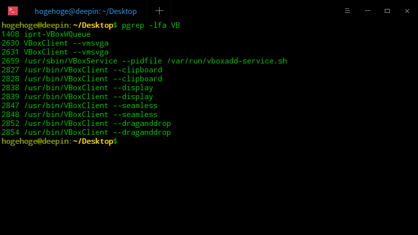「VirtualBox Guest Additions」「deepin 15.10.1」-「動作確認」