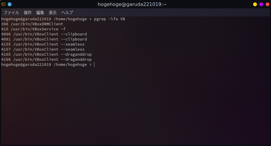 「VirtualBox Guest Additions」「Garuda 230305 LXQt」-「動作確認」