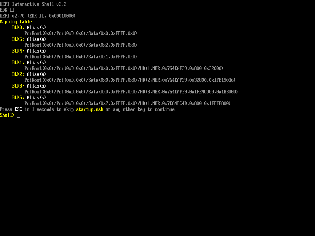 「VirtualBox」「Windows10」-「EFI」「停止」