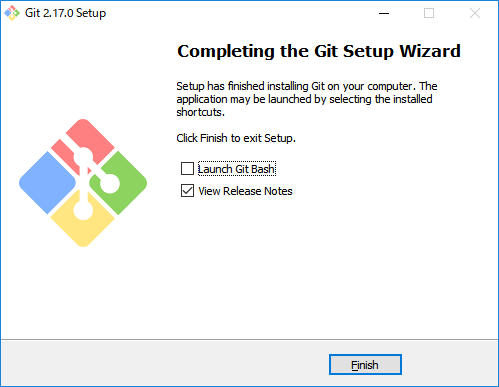 「Git for Windows」-「Completing Setup Wizard」