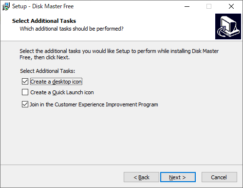 QILING Disk Master -「インストール」-「追加のタスク」