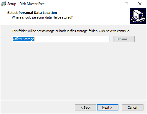 QILING Disk Master -「インストール」-「保存先指定」