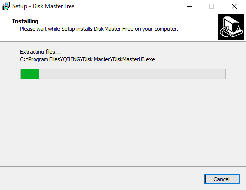 QILING Disk Master -「インストール」-「状況」