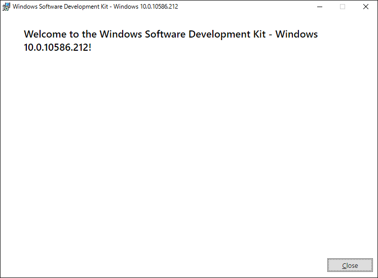 「Debugging Tools for Windows インストール」-「Welcome」
