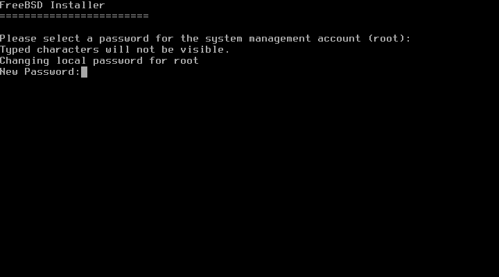 「FreeBSD 13.5 RELEASE」-「root パスワード」
