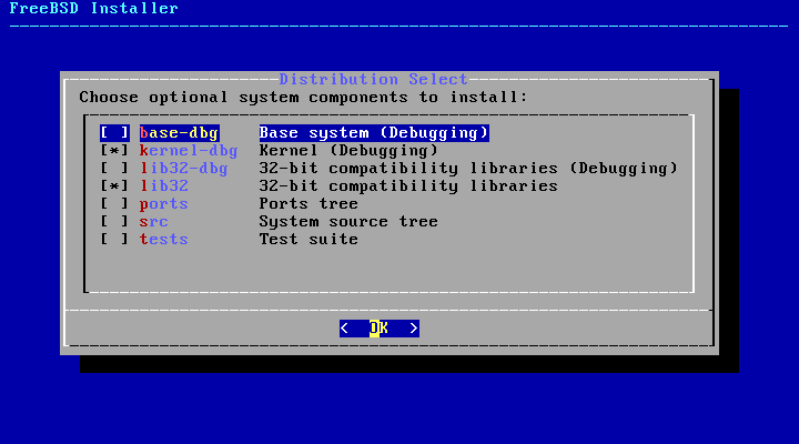 「FreeBSD 14.4 RELEASE」-「インストール対象」