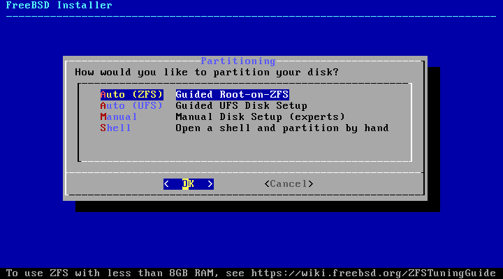 「FreeBSD 14.4 RELEASE」-「パーティション」