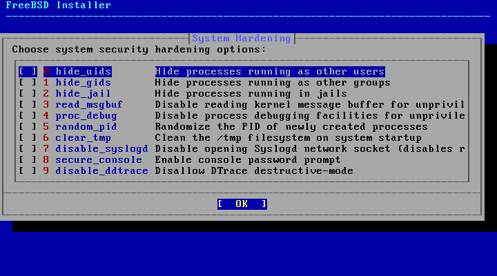「FreeBSD 14.4 RELEASE」-「システムセキュリティ強化オプション」