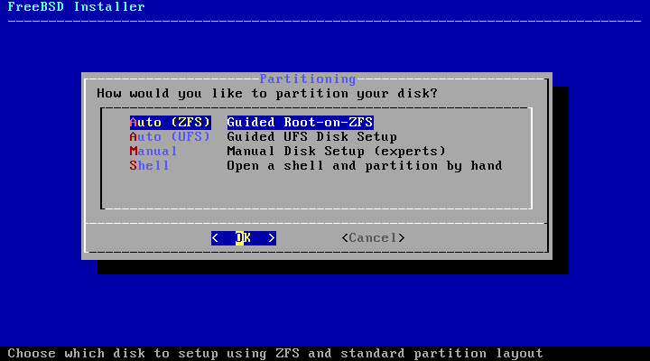 「FreeBSD 14.5 RELEASE」-「パーティション」
