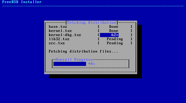 「FreeBSD 15.0 RELEASE」-「Fetching Distribution」