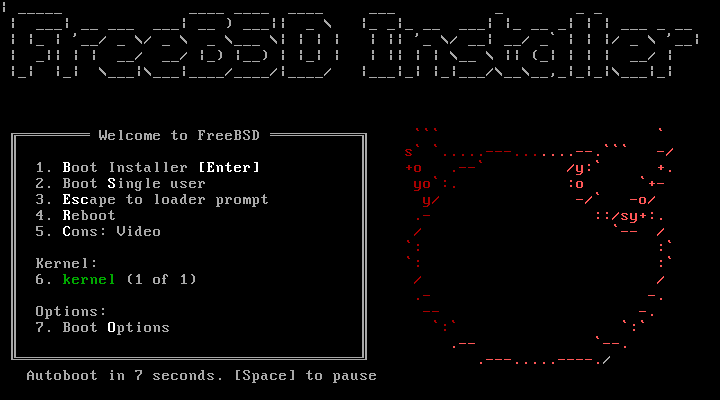「FreeBSD 15.1 RELEASE」-「boot」