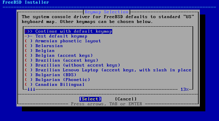 「FreeBSD 15.1 RELEASE」-「キーボード」