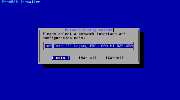 「FreeBSD 15.1 RELEASE」-「Network Configuration」