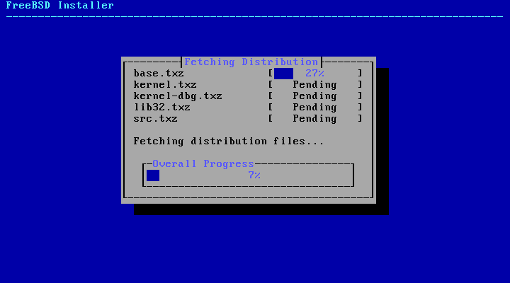 「FreeBSD 15.1 RELEASE」-「Fetching Distribution」