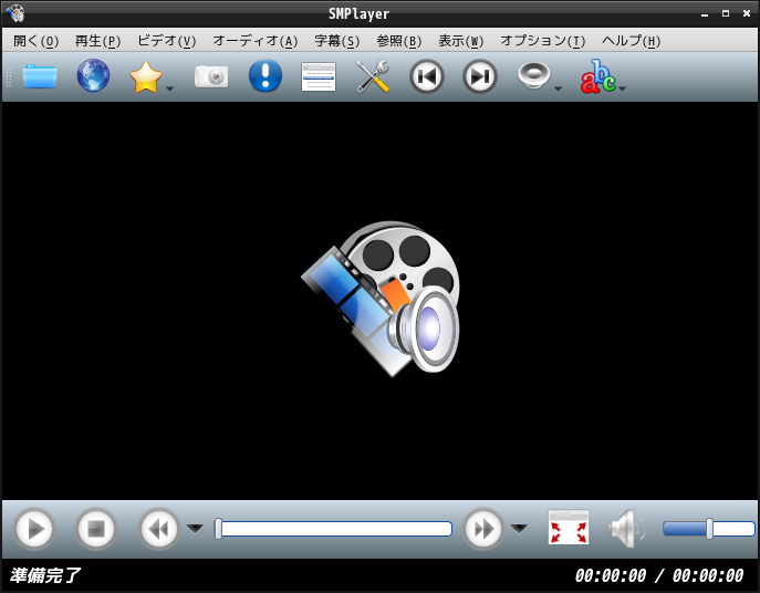「LXDE FreeBSD 13.5」-「SMPlayer」「起動直後」