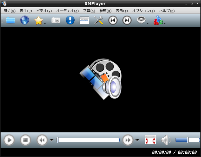 「LXDE FreeBSD 15.0」-「SMPlayer」「起動直後」