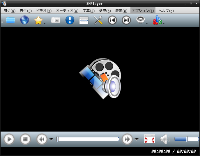 「LXDE FreeBSD 14.4」-「SMPlayer」「起動直後」
