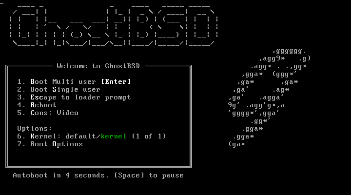 「GhostBSD 25.01」-「boot」