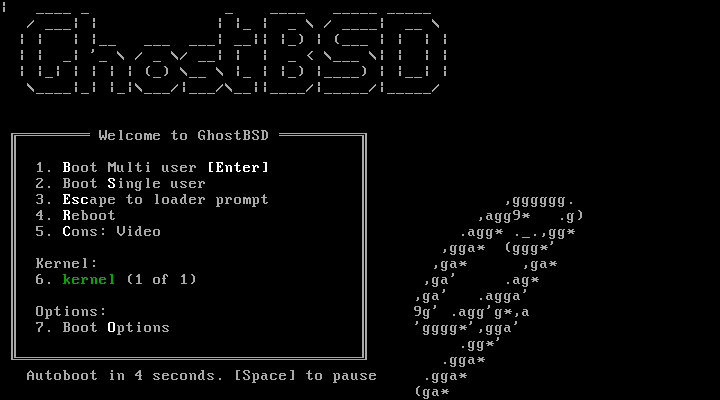 「GhostBSD 26.01」-「boot」