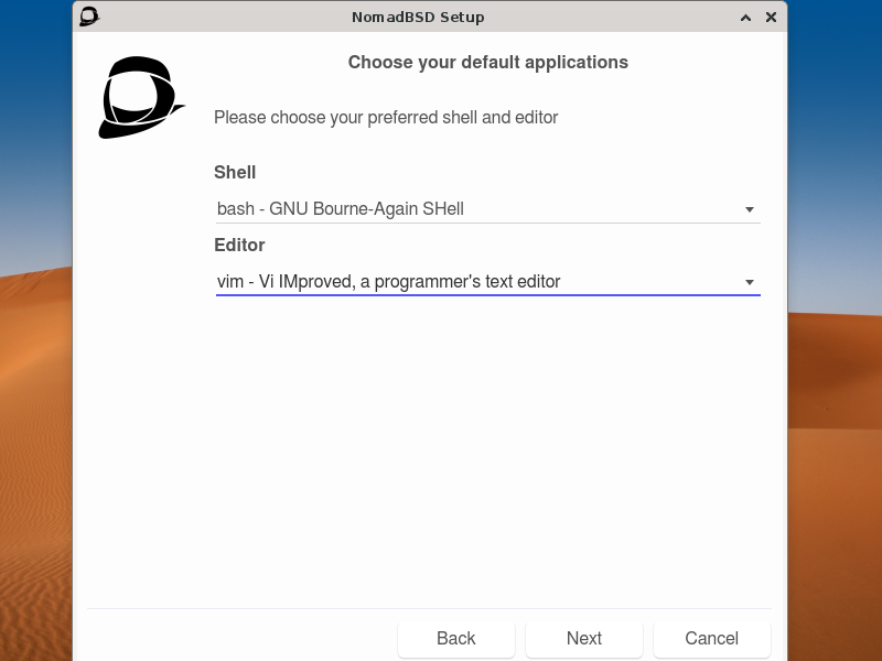 「NomadBSD 141R」-「Geli encrypted /home」