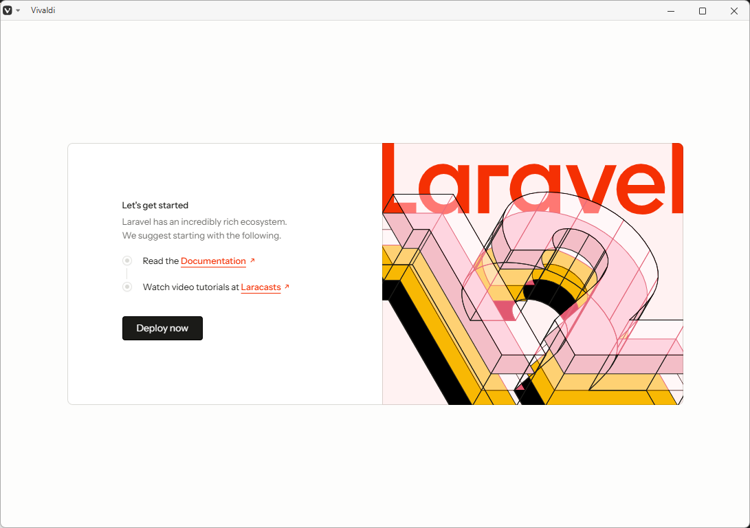クリックでオリジナルのサイズで開きます 「PHP Laravel」-「初期表示」