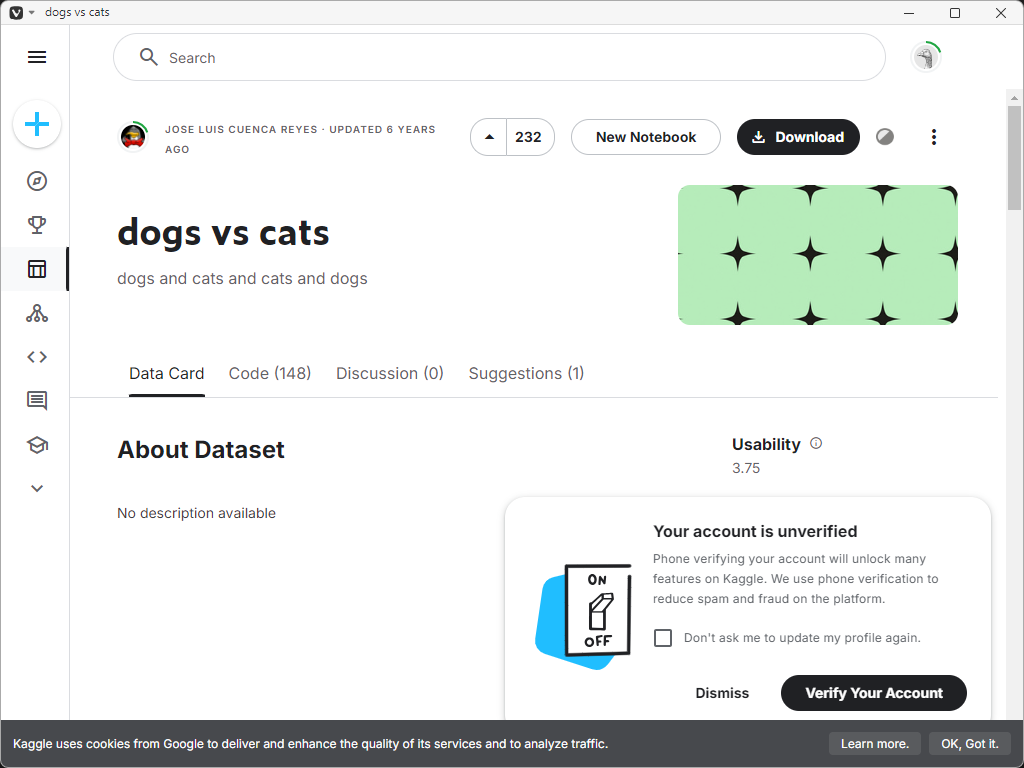クリックでオリジナルのサイズで開きます 「Python」-「dogs vs cats」